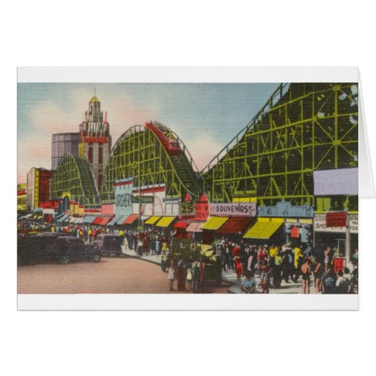 Tornado Roller Coaster - Coney Island NY /The Bobs Cards (Front Horizontal)
