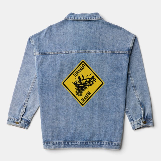 Tornado Season  Denim Jacket (Back)