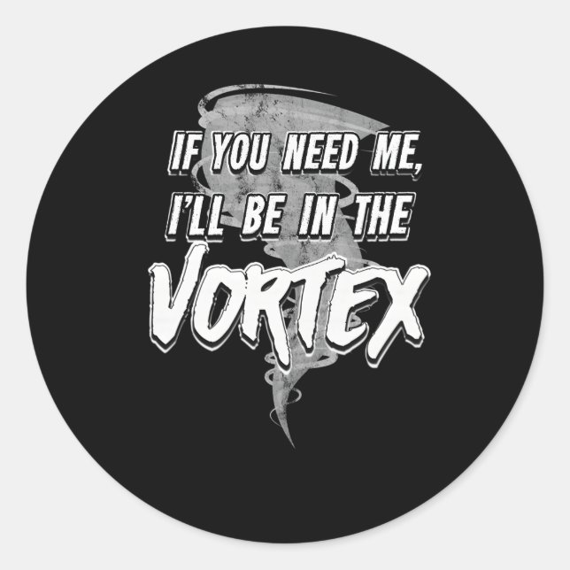 Tornado Season Storm Chaser Classic Round Sticker (Front)