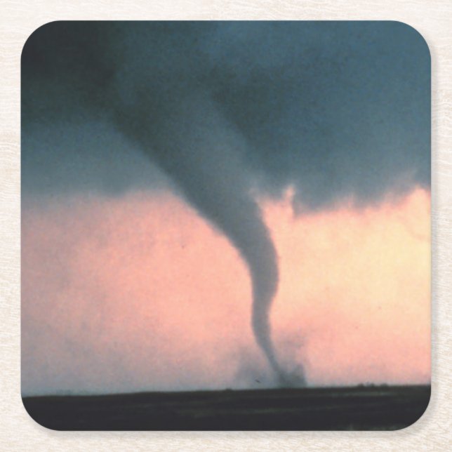 Tornado Square Paper Coaster (Front)