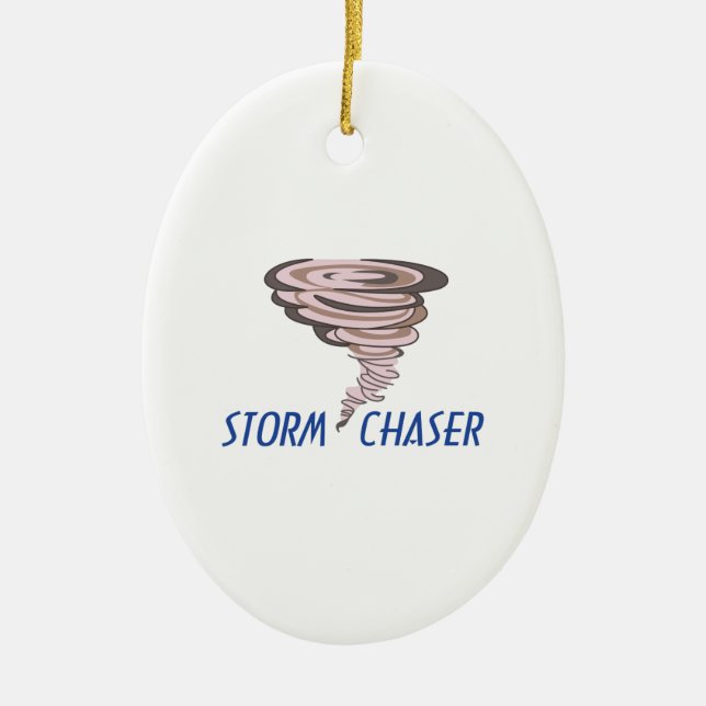 TORNADO STORM CHASER CERAMIC ORNAMENT (Front)
