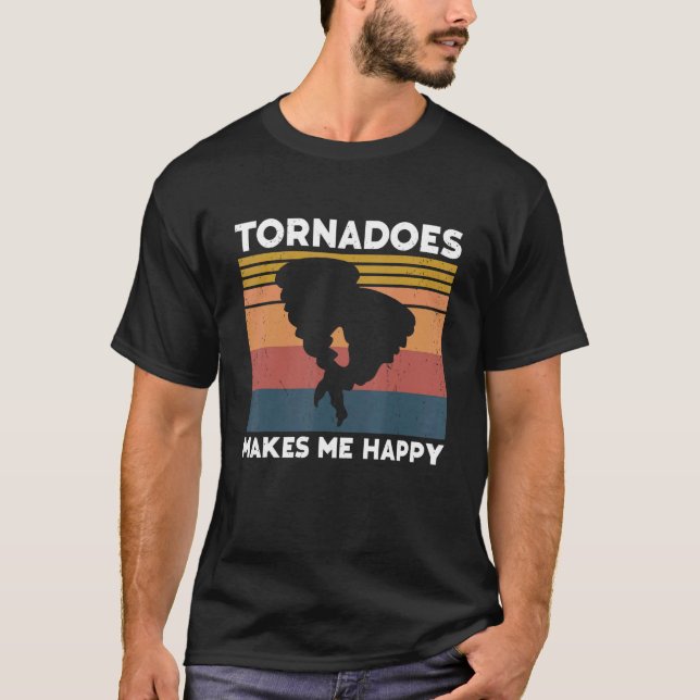 Tornado Storm Hurricane Weather Meteorologist Torn T-Shirt (Front)