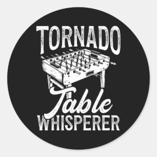Tornado Table Whisperer Foosll Classic Round Sticker