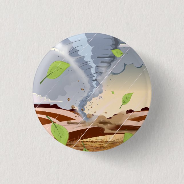 Tornado Twister Pinback Button (Front)