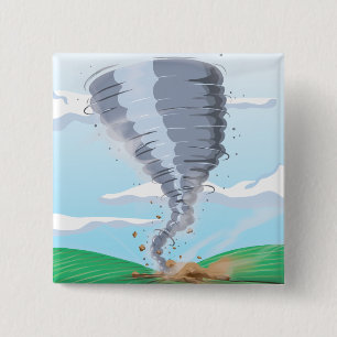 Tornado Twister Pinback Button