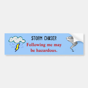 Tornado Twister Storm Chaser Design Bumper Sticker