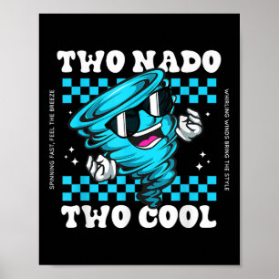 Tornado Two Year Old Boy Birthday Two-nado 2nd Bda Poster