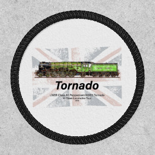 Tornado Vintage Steam Train English Locomotive Patch