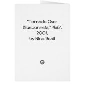 "Tornado With Bluebonnets," by Nina Beall (Back)