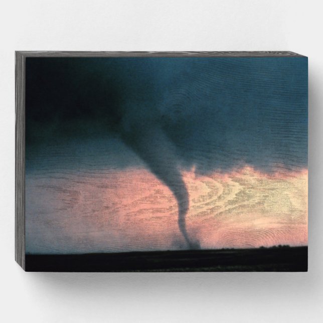 Tornado Wooden Box Sign (Front Horizontal)