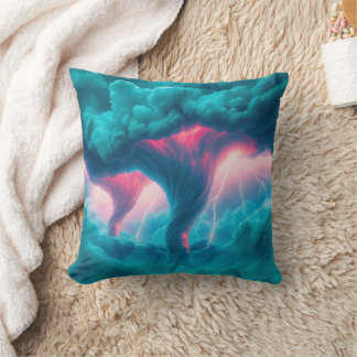 Tornadoes Storm Clouds Lightning Throw Pillow