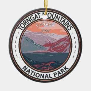 Torngat Mountains National Park Canada Badge Ceramic Ornament