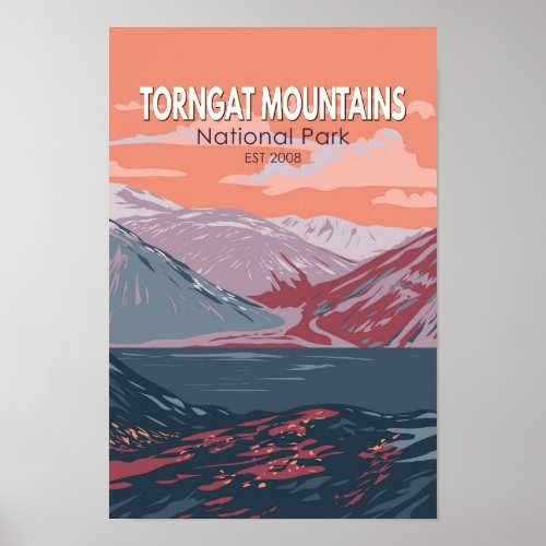 Torngat Mountains National Park Canada Vintage Poster