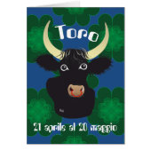 Toro 21 aprile al 20 maggio Biglietti d'auguri (Front)