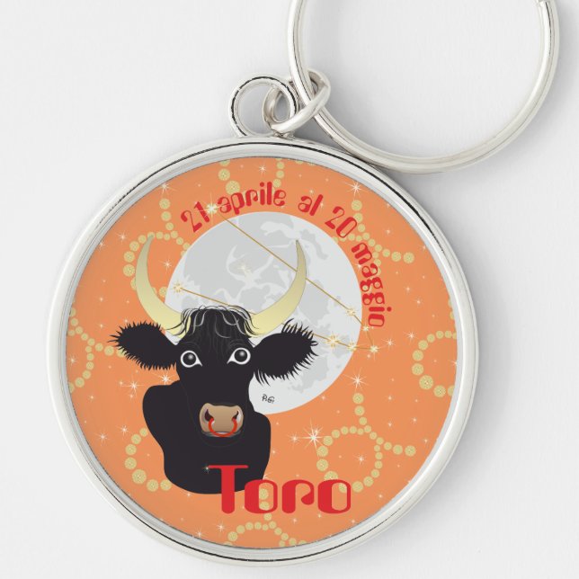 Toro 21 aprile al 20 maggio Portachiavi Keychain (Front)