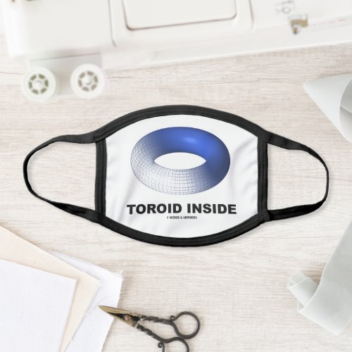 Toroid Inside Blue Torus Face Mask