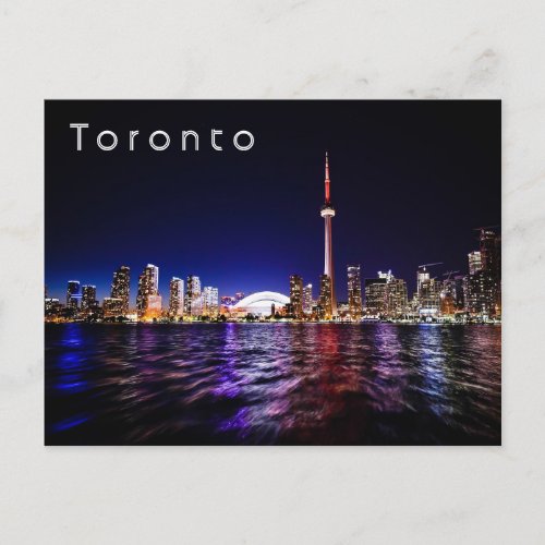 Toronto at Night Canada Postcard