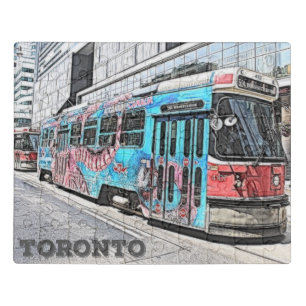 Toronto Bus Street Car Light Rail Cityscape Jigsaw Puzzle
