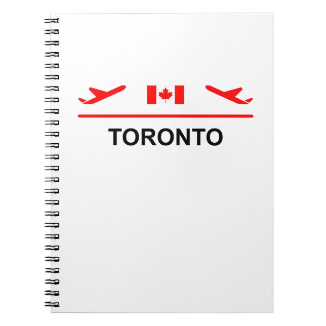 Toronto Canada Airport Plane Light-Color Notebook (Front)