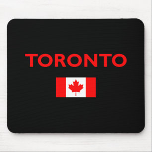 Toronto Canada Canadian Flag Dark Color Mouse Pad
