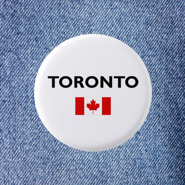 Toronto Canada Canadian Flag Light-Color Button (Creator Uploaded)