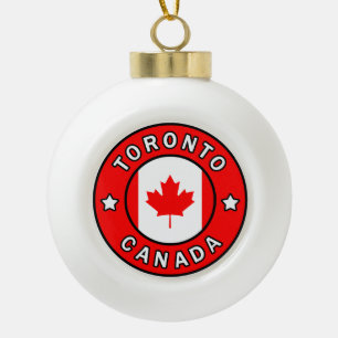 Toronto Canada Ceramic Ball Christmas Ornament