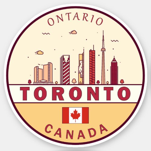 Toronto Canada City Skyline Emblem Sticker