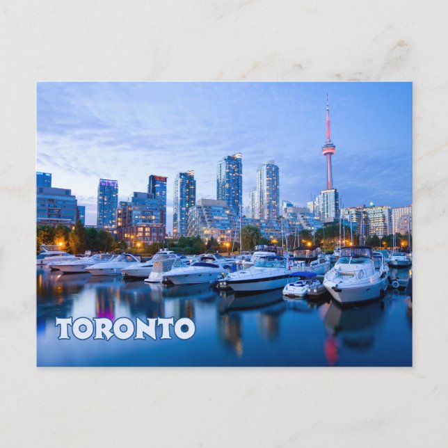 Toronto, Canada Downtown View with Boats  Postcard (Front)