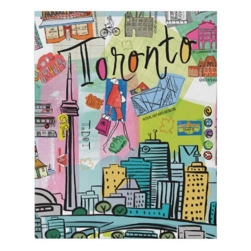 Toronto Canada Faux Canvas Print