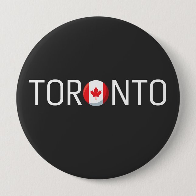 Toronto Canada Flag  Button (Front)