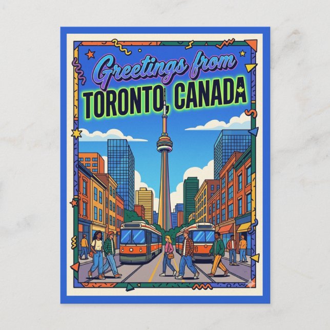 Toronto Canada Greetings Retro Postcard (Front)