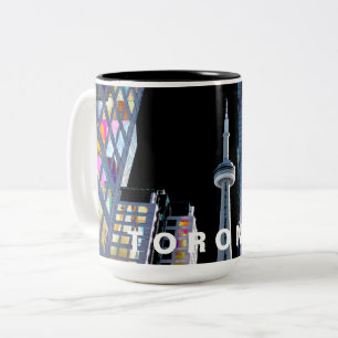 Toronto, Canada in graffiti Two-Tone Coffee Mug