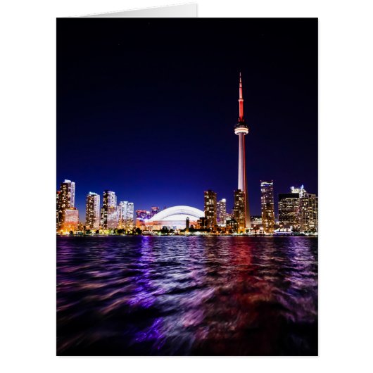 Toronto, Canada Night Skyline Cards (Front)