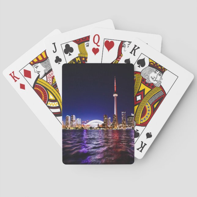Toronto, Canada Night Skyline Poker Cards (Back)