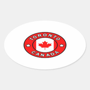 Toronto Canada Oval Sticker