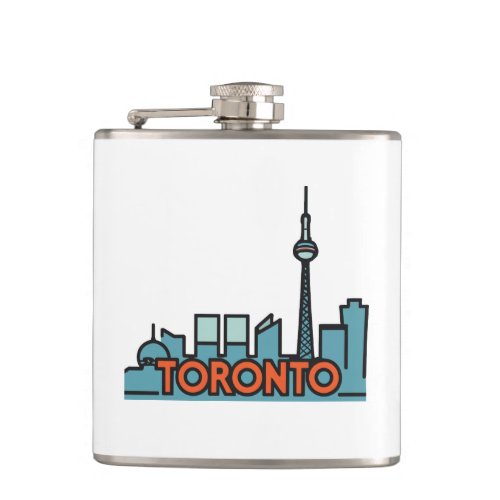 Toronto Canada Skyline Flask
