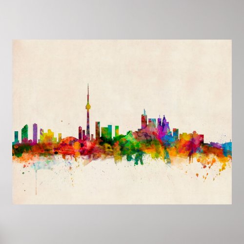 Toronto Canada Skyline Poster