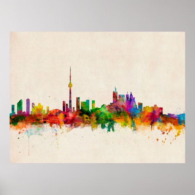 Toronto Canada Skyline Poster (Front)