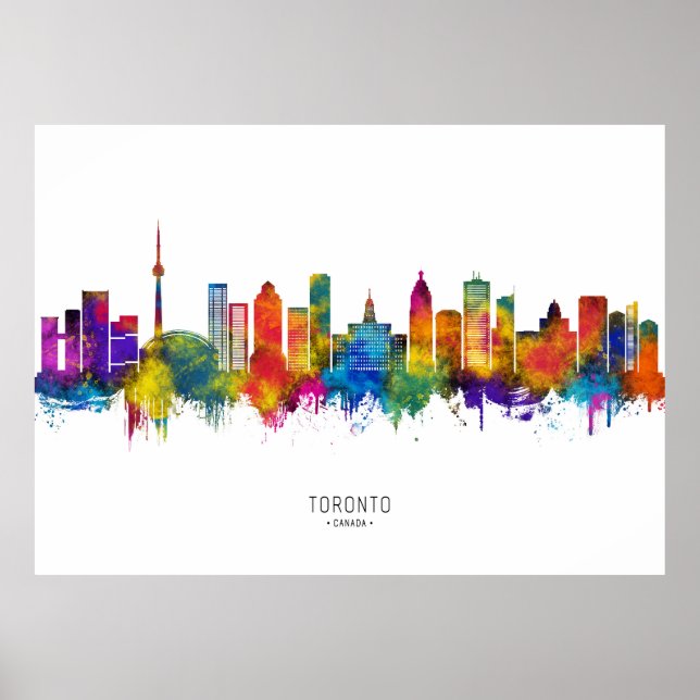Toronto Canada Skyline Poster (Front)