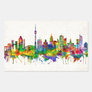 Toronto Canada Skyline Rectangular Sticker