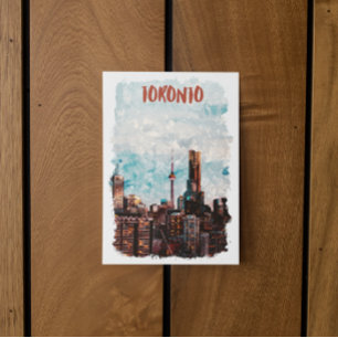 Toronto Canada Skyline Silhouette Postcard