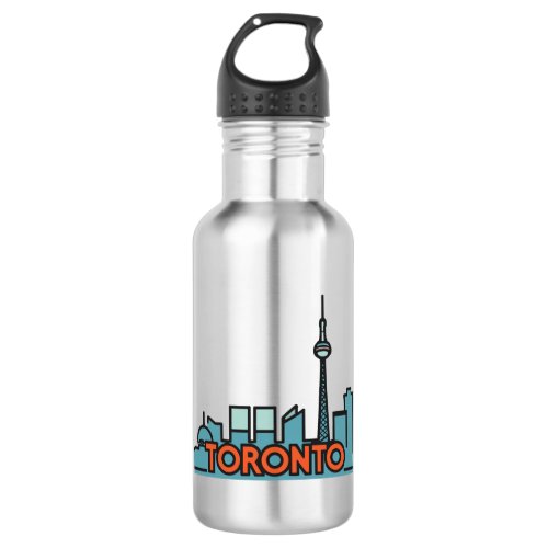 Toronto Canada Skyline Stainless Steel Water Bottle