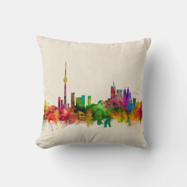 Toronto Canada Skyline Throw Pillow (Front)