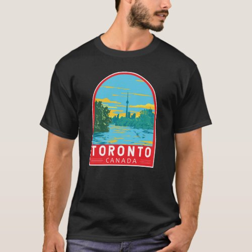 Toronto Canada Travel Art Vintage T_Shirt