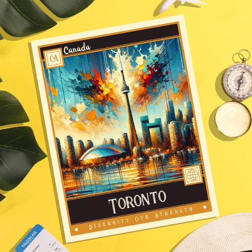 Toronto Canada  Vintage Painting Postcard