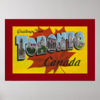 Toronto Canada Vintage Travel Art Poster