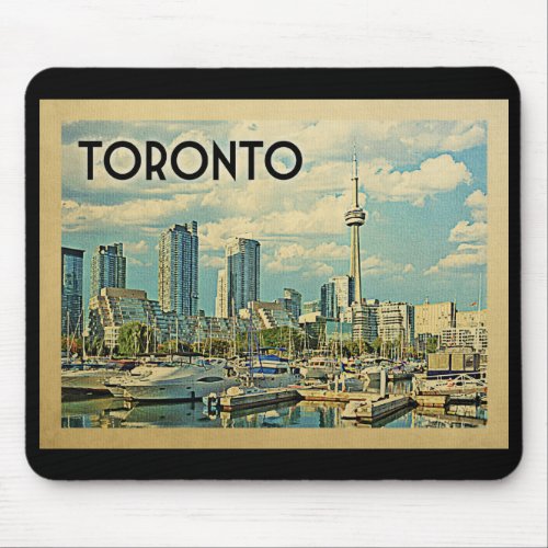 Toronto Canada Vintage Travel Mouse Pad