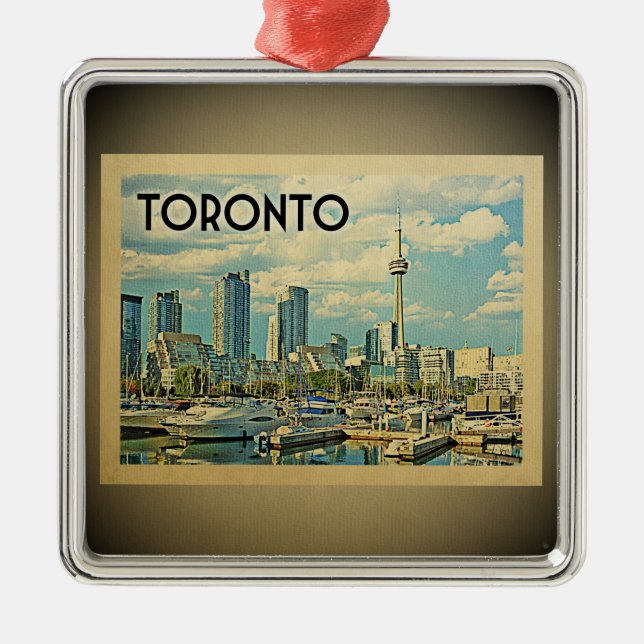Toronto Canada Vintage Travel Ornament (Front)