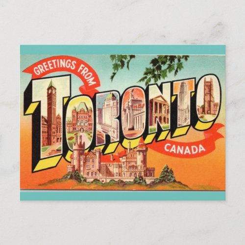 Toronto Canada vintage travel Postcard