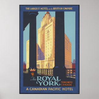 Toronto Canada Vintage Travel Poster Ad Retro